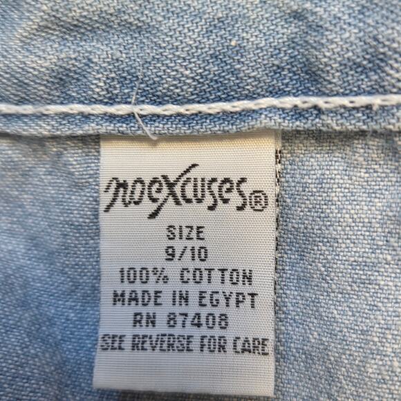 No Excuses Junior/Misses 9/10 Vintage Y2K 90s Denim A-Line Button Front Skirt - Picture 10 of 11